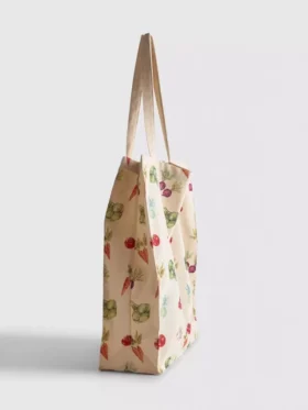 Bolso tote con estampado vegetal
