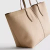 Bolso tote con panel de ante sintético