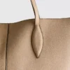 Bolso tote con panel de ante sintético
