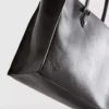 Bolso tote de imitación de piel con efecto craquelado
