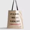 Bolso tote de lona con eslogan de «El diablo viste de Prada»