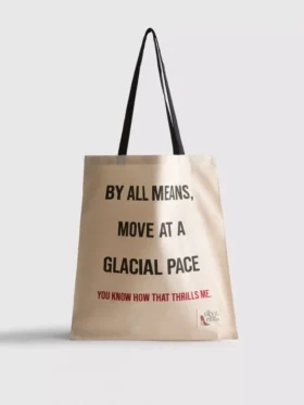Bolso tote de lona con eslogan de «El diablo viste de Prada»