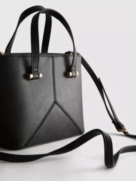 Bolso tote mini de imitación de piel