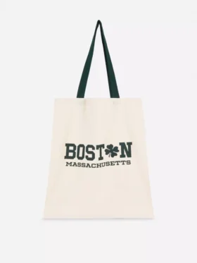 Bolso tote urbano de algodón con estampado gráfico