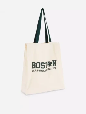 Bolso tote urbano de algodón con estampado gráfico