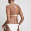 Braguita de bikini con bordado de conchas y lazo lateral
