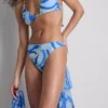 Braguita de bikini con diseño abstracto de remolinos