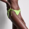 Braguita de bikini con lazo lateral y abalorios