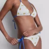 Braguita de bikini con textura de limón y lazo lateral