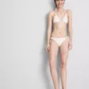 Braguitas de bikini con lazo lateral y estampado floral en 3D