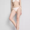 Braguitas de bikini con lazo lateral y estampado floral en 3D