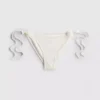 Braguitas de bikini con lazo lateral y estampado floral en 3D
