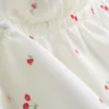Bralette vaporoso con ribete de encaje en color cereza