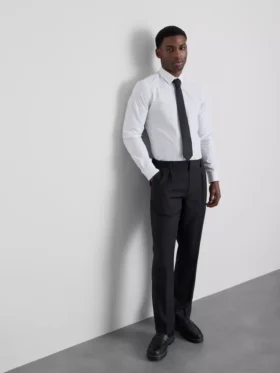 Camisa ajustada elástica con botones
