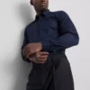 Camisa ajustada elástica con botones