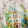 Camisa con cuello rever y estampado paisajístico