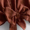 Camisa corta de algodón con lazo delantero