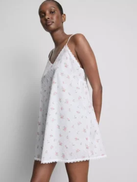 Camisa de algodón con estampado floral en tejido dobby