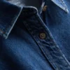 Camisa de algodón vaquero de corte holgado con botones