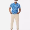 Camisa de crepé estampada