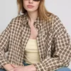 Camisa de cuadros de corte holgado