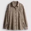 Camisa de cuadros de corte holgado