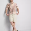 Camisa de cuello rever a rayas