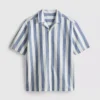 Camisa de cuello rever a rayas