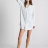 Camisa de dormir holgada de estilo «boyfriend» con estampado