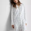 Camisa de dormir holgada de estilo «boyfriend» con estampado