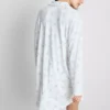 Camisa de dormir holgada de estilo «boyfriend» con estampado