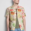 Camisa de manga corta con botones «Tropical Postcard»