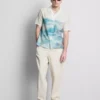 Camisa de manga corta con botones y estampado panorámico