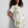 Camisa de playa de algodón bordada con abalorios de Paula Echevarría