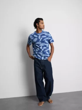 Camisa estampada de manga corta