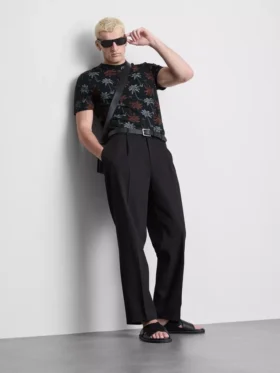 Camisa estampada de manga corta