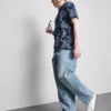 Camisa estampada de manga corta