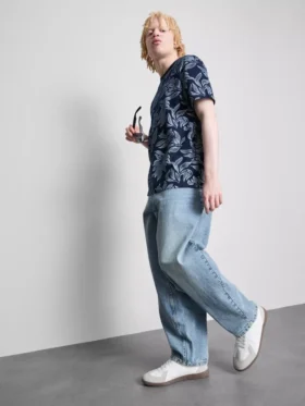 Camisa estampada de manga corta