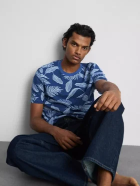 Camisa estampada de manga corta