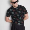 Camisa estampada de manga corta