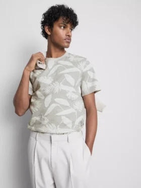 Camisa estampada de manga corta