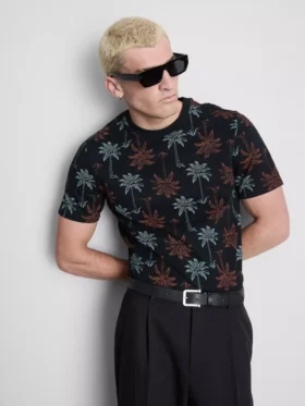 Camisa estampada de manga corta