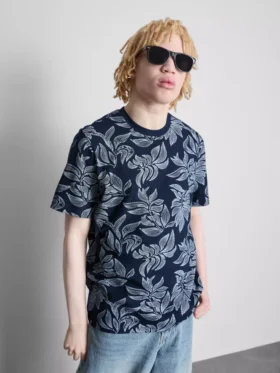 Camisa estampada de manga corta