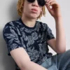 Camisa estampada de manga corta