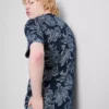 Camisa estampada de manga corta