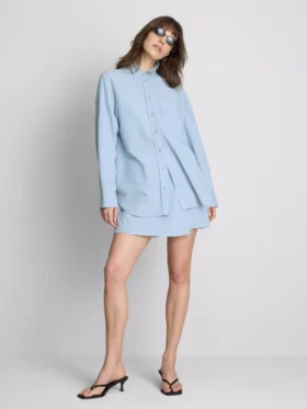 Camisas clásicas abotonadas de mezcla de algodón