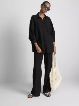 Camisas clásicas abotonadas de mezcla de algodón