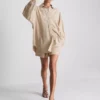 Camisas clásicas abotonadas de mezcla de algodón
