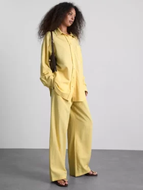 Camisas clásicas abotonadas de mezcla de algodón