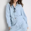 Camisas clásicas abotonadas de mezcla de algodón
